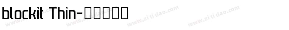 blockit Thin字体转换